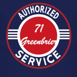 Authorized Service 1971 Chevy Greenbrier Dark T Shirt