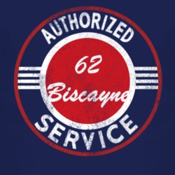 Authorized Service 1962 Chevy Biscayne Distressed Look Dark T Shirt