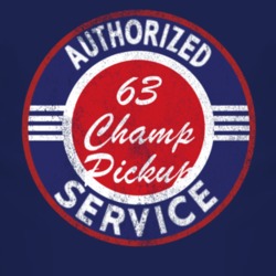 Authorized Service 1963 Studebaker Champ Pickup Distressed Look Dark T