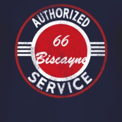 Authorized Service 1966 Chevy Biscayne Distressed Look Dark T Shirt