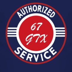 Authorized Service 1967 PLYMOUTH GTX Dark T Shirt
