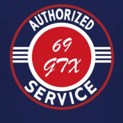 Authorized Service 1969 PLYMOUTH GTX Dark T Shirt