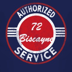 Authorized Service 1972 Chevy Biscayne Distressed Look Dark T Shirt