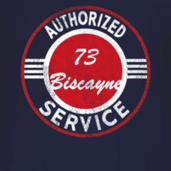 Authorized Service 1973 Chevy Biscayne Distressed Look Dark T Shirt