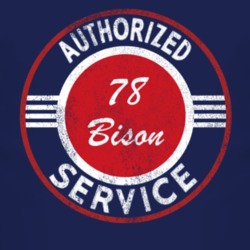 Authorized Service 1978 Chevy Bison Distressed Look Dark T Shirt