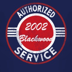 Authorized Service 2002 Lincoln Blackwood Distressed Look Dark T Shirt
