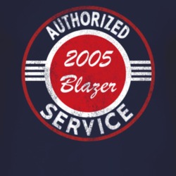 Authorized Service 2005 Chevy Blazer Distressed Look Dark T Shirt
