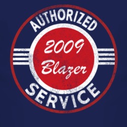 Authorized Service 2009 Chevy Blazer Distressed Look Dark T Shirt