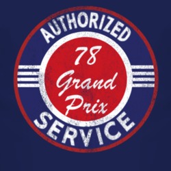 Authorized Service 1978 Pontiac Grand Prix Distressed Look Dark T Shir