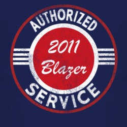 Authorized Service 2011 Chevy Blazer Distressed Look Dark T Shirt