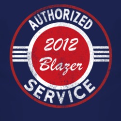 Authorized Service 2012 Chevy Blazer Distressed Look Dark T Shirt