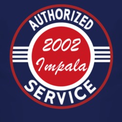 Authorized Service 2002 Chevy Impala Dark T Shirt