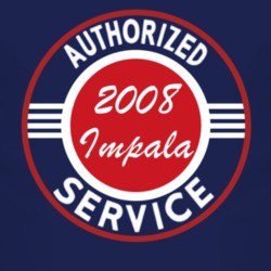 Authorized Service 2008 Chevy Impala Dark T Shirt