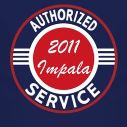 Authorized Service 2011 Chevy Impala Dark T Shirt
