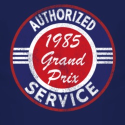 Authorized Service 1985 Pontiac Grand Prix Distressed Look Dark T Shir