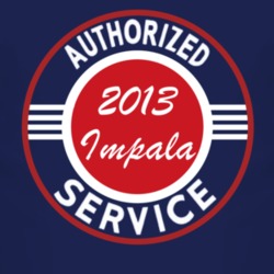 Authorized Service 2013 Chevy Impala Dark T Shirt