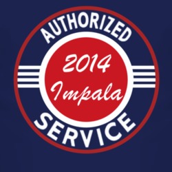Authorized Service 2014 Chevy Impala Dark T Shirt