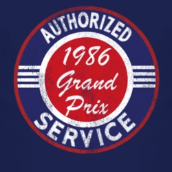 Authorized Service 1986 Pontiac Grand Prix Distressed Look Dark T Shir