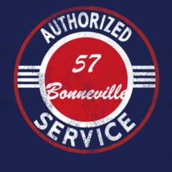 Authorized Service 1957 Pontiac Bonneville Distressed Look Dark T Shir