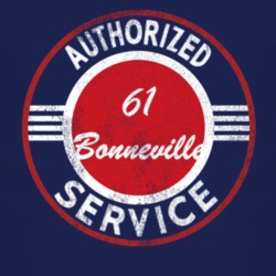 Authorized Service 1961 Pontiac Bonneville Distressed Look Dark T Shir