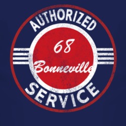 Authorized Service 1968 Pontiac Bonneville Distressed Look Dark T Shir