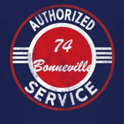 Authorized Service 1974 Pontiac Bonneville Distressed Look Dark T Shir