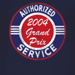 Authorized Service 2004 Pontiac Grand Prix Distressed Look Dark T Shir