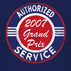 Authorized Service 2007 Pontiac Grand Prix Distressed Look Dark T Shir