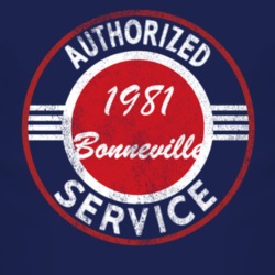 Authorized Service 1981 Pontiac Bonneville Distressed Look Dark T Shir