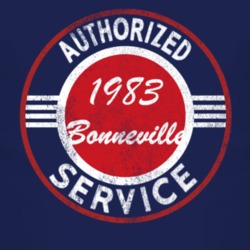 Authorized Service 1983 Pontiac Bonneville Distressed Look Dark T Shir