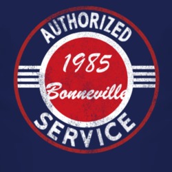 Authorized Service 1985 Pontiac Bonneville Distressed Look Dark T Shir