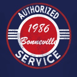 Authorized Service 1986 Pontiac Bonneville Distressed Look Dark T Shir