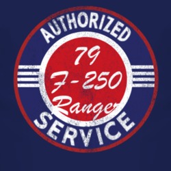 Authorized Service 1979 F-250 Ranger Distressed Look Dark T Shirt