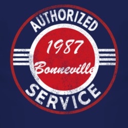 Authorized Service 1987 Pontiac Bonneville Distressed Look Dark T Shir