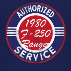 Authorized Service 1980 F-250 Ranger Distressed Look Dark T Shirt