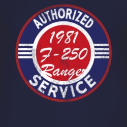 Authorized Service 1981 F-250 Ranger Distressed Look Dark T Shirt