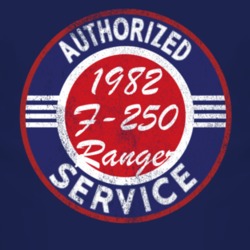 Authorized Service 1982 F-250 Ranger Distressed Look Dark T Shirt
