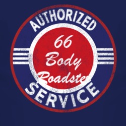 Authorized Service 1966 Open Body Roadster Distressed Look Dark T Shir