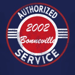 Authorized Service 2002 Pontiac Bonneville Distressed Look Dark T Shir