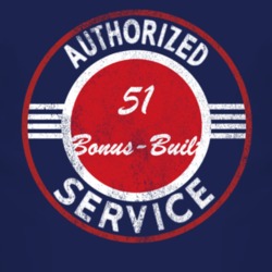 Authorized Service 1951 Bonus-Built Distressed Look Dark T Shirt