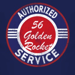 Authorized Service 1956 Oldsmobile Golden Rocket Distressed Look Dark 