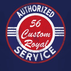Authorized Service 1956 Dodge Custom Royal Distressed Look Dark T Shir