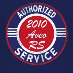 Authorized Service 2010 Chevy Aveo RS Distressed Look Dark T Shirt