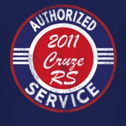 Authorized Service 2011 Chevy Cruze RS Distressed Look Dark T Shirt
