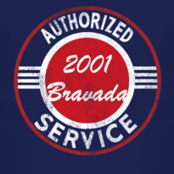 Authorized Service 2001 Oldsmobile Bravada Distressed Look Dark T Shir