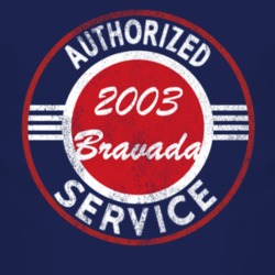 Authorized Service 2003 Oldsmobile Bravada Distressed Look Dark T Shir