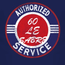 Authorized Service 1960 BUICK LE SABRE Distressed Look Dark T Shirt