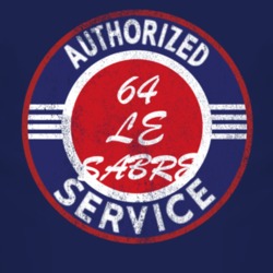 Authorized Service 1964 BUICK LE SABRE Distressed Look Dark T Shirt