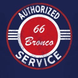 Authorized Service 1966 Bronco Distressed Look Dark T Shirt