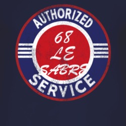 Authorized Service 1968 BUICK LE SABRE Distressed Look Dark T Shirt